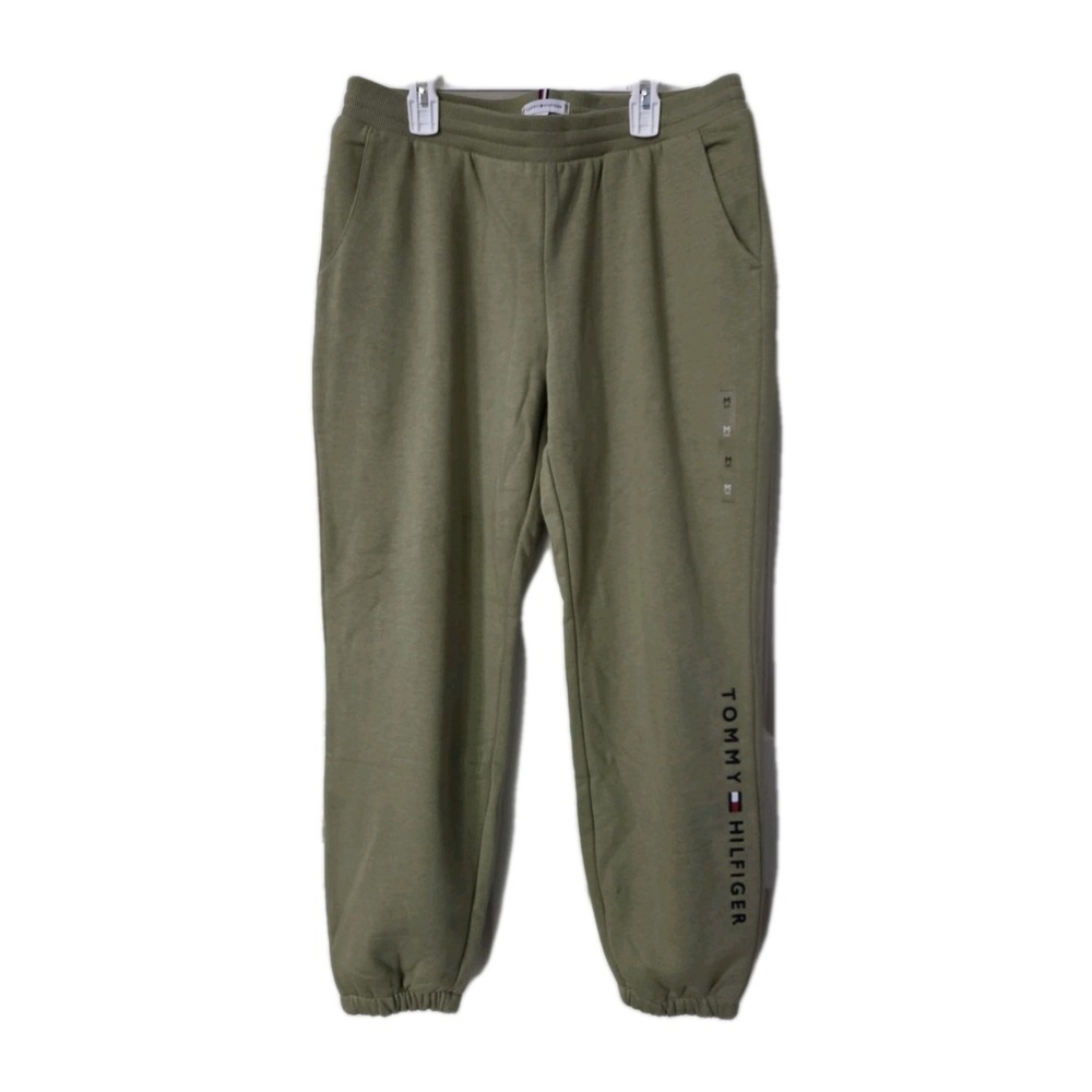 TOMMY HILFIGER Logo Sweatpants Men's  Green , Medium